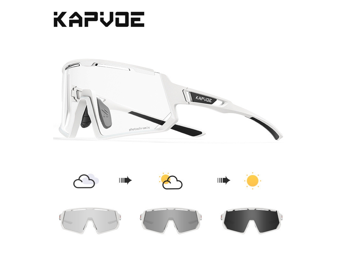 Óculos De Ciclismo Com Lentes Fotocromáticas De Uso Duplo (dia E Noite), Para-brisa Para Bicicleta, Unissex, Proteção Uv.