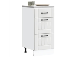 Armãrio De Cozinha Baixo Lucca Derivados De Madeira Branco DKD HOME DECOR
