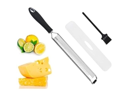 Rallador De Queijo De Acero Inoxidable 304 Com Tampa Protetora E Pincel De Limpeza Para Queijo, Chocolate, Limão E Verduras