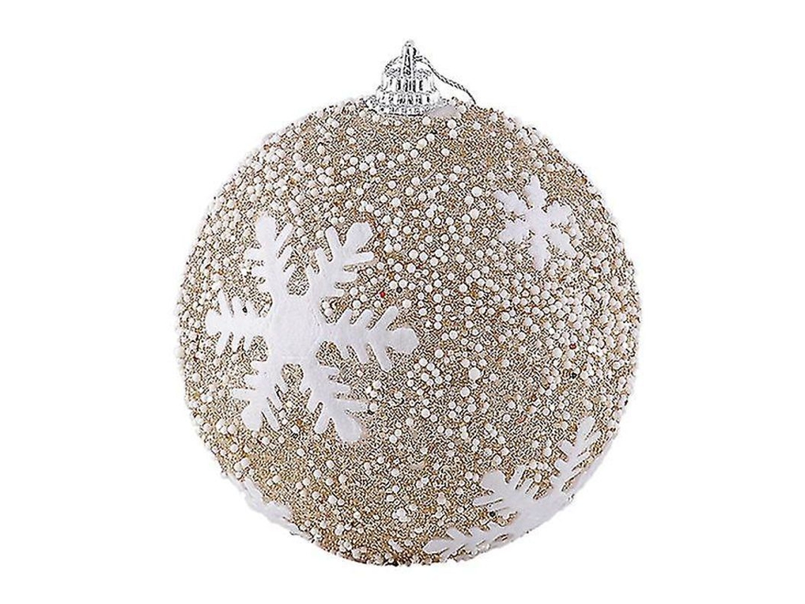 2/4 Peças De Bolas Pendentes De Natal De 8cm Com Strass Brilhante Para Árvore Festa Casa Decoração Ano Novo 2023 2 Peças Oro Champán 3