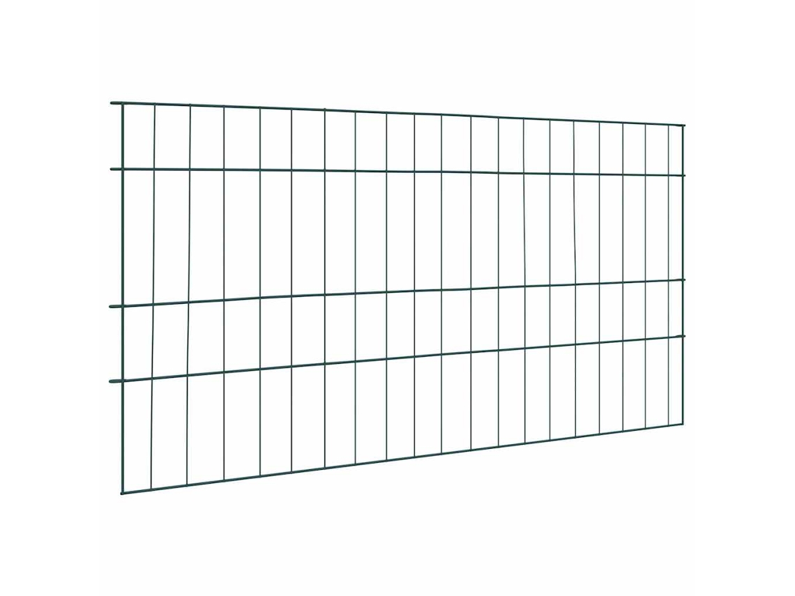 Vidaxl Conjunto De Cerca Para Lago 5 Pcs Verde 100 X 50 Cm Aço