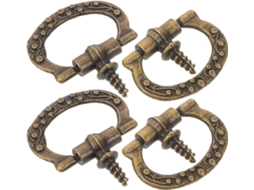 Mini Puxadores De Liga Metálica Com Estilo Vintage, 10 Peças, Superfície Lisa, Para Gavetas De Cômodas E Estantes