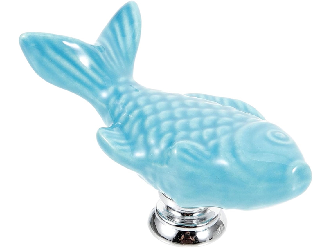 Puxador Decorativo Balacoo Para Gavetas E Armários, Em Cerâmica, Com Formato De Peixe E Design Simples, Fácil De