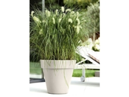 Vaso De Flores Elho Pure Round 40 Branco Ø 39 X A 36 Cm 100 Reciclado Elho Give Room To Nature
