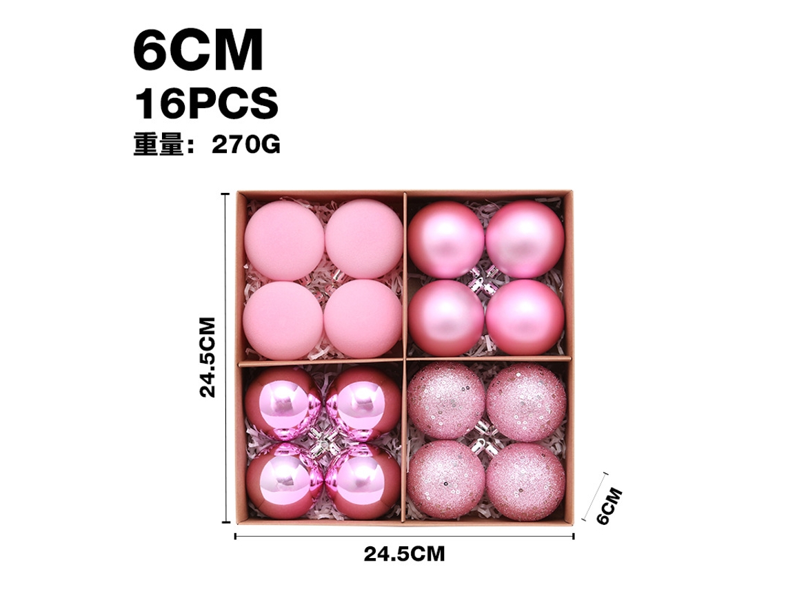 Conjunto De Bolas De Natal Flocadas E Eletroplaqueadas De 6 Cm (6 Polegadas), Enfeites Para Árvore De Natal, Bolas Coloridas.