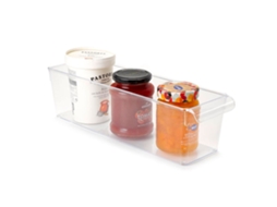 Gaveta Organizadora Reutilizável Para Geladeira Nº 10 Fabricada Em Plástico Recipiente De Plástico Transparente 10 X 11 X 37 Cm Acan