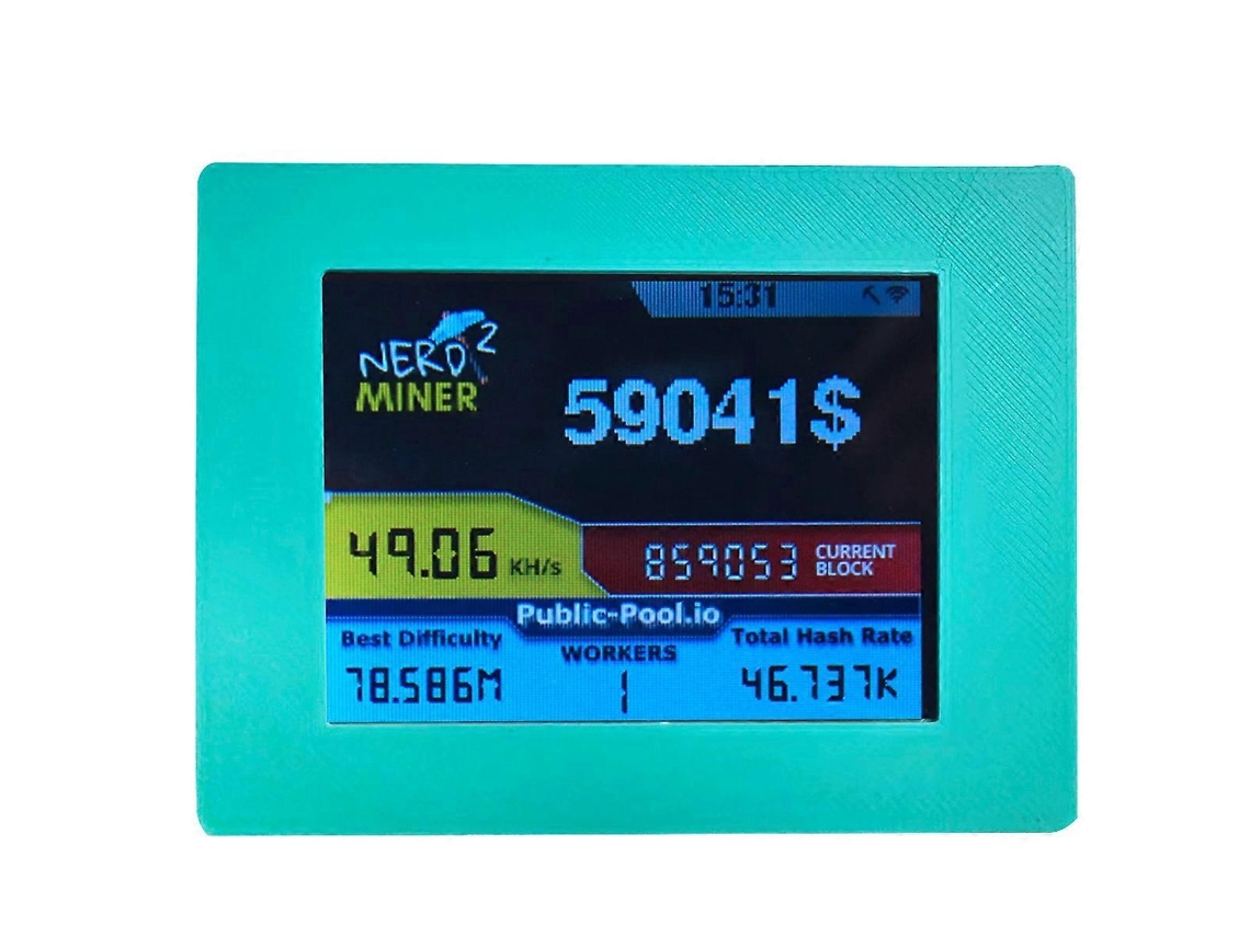 Minerador de loteria BTC com tela LCD de 2,8 polegadas e taxa de transferência de 56 kHz, Brilvibera Verde