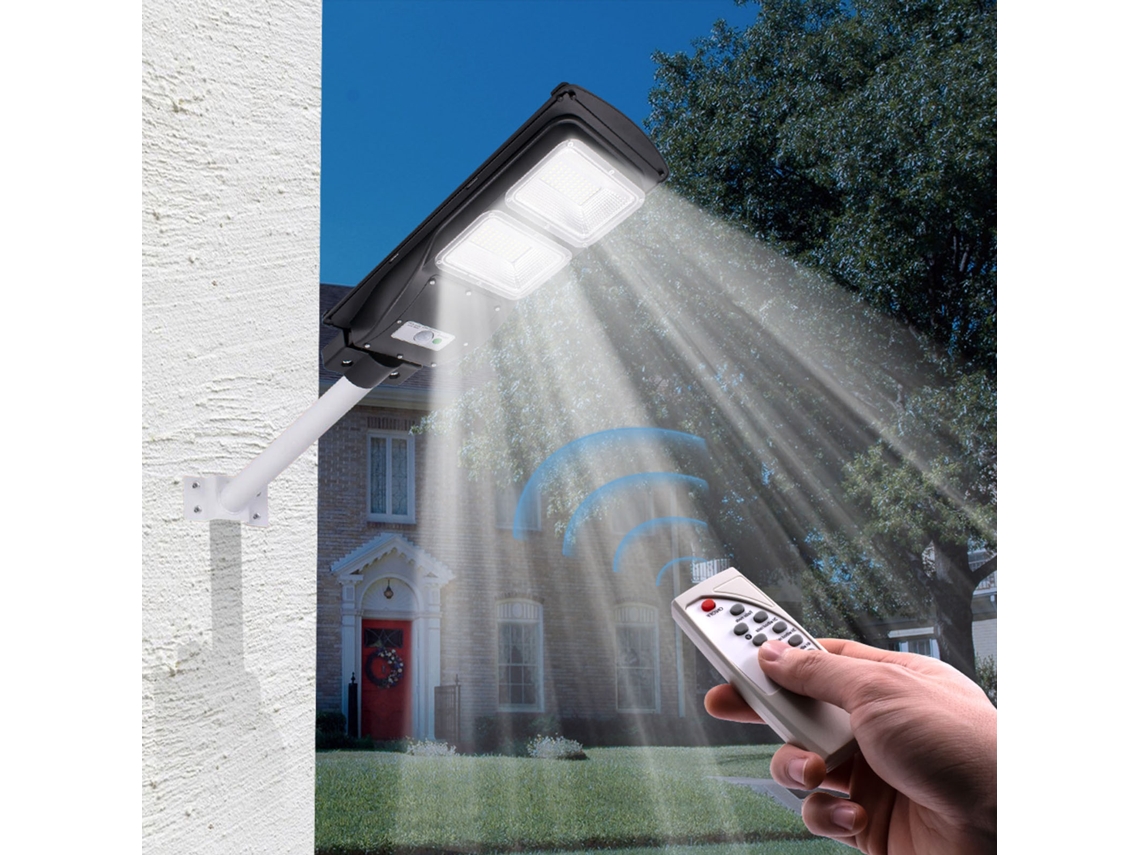 Farol Solar de 60w, 6000 Lumens, Leds, Sensor de Movimento, Controlo Remoto e À Prova D'água Ip67 LAXISCREED