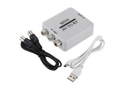 Cabo De Vídeo Composto Rca/a/v Para Conversor Rf/coaxial/coaxial Compatível Com Tv Moduladora