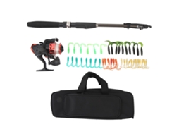 Combo Vara de Pesca Telescópica com Carretilha e Lures