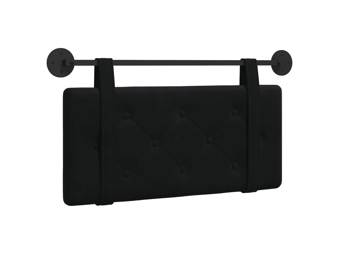 Conjunto 1 Cabeceira Suspensa Vidaxl Preto Veludo (100 X 55 X 5 Cm)