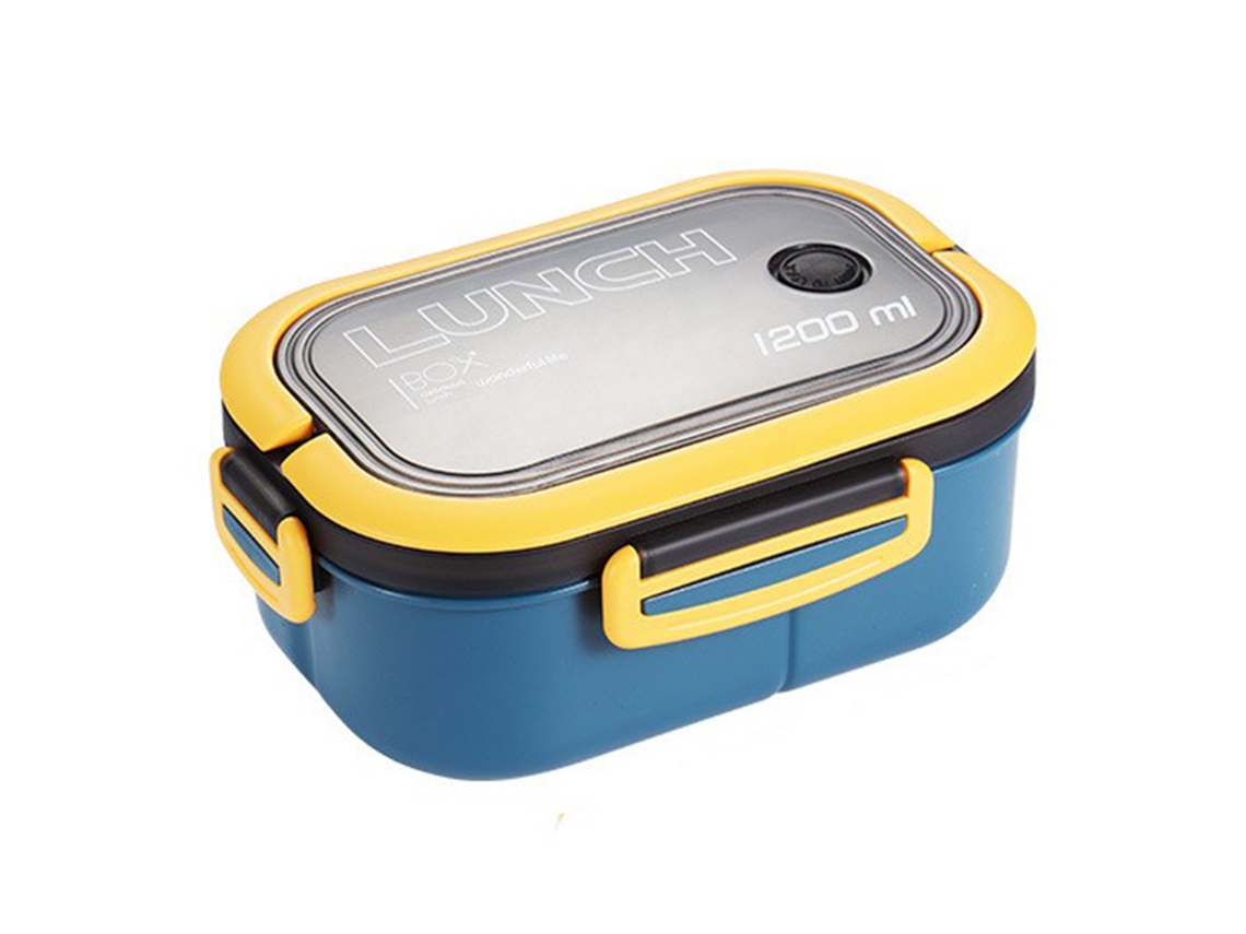 Caixa de Almoço LAXISCREED 1200ml Duas Camadas Isolada Azul