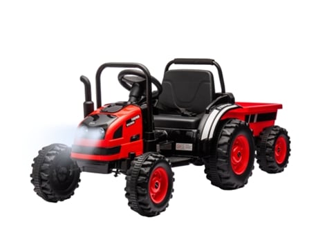 Trator Vermelho Com Reboque Milly Mally