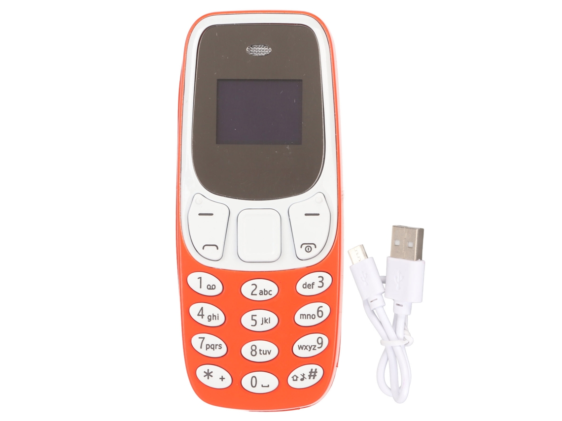 Aetheria menor Telefone do Mundo Gsm Desbloqueado Dual Sim com Bluetooth e Reprodutor de Música Laranja