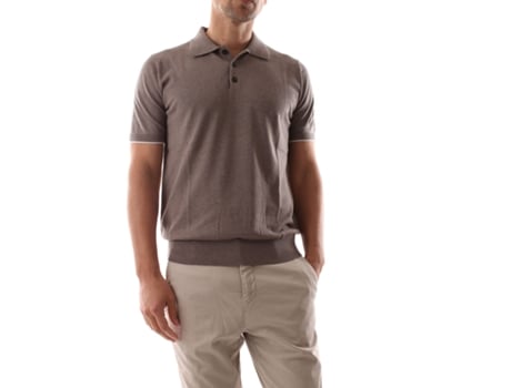 Polo De Homem Jeordies Maglie Mm Rasato Mastice Poliéster Bege (m)