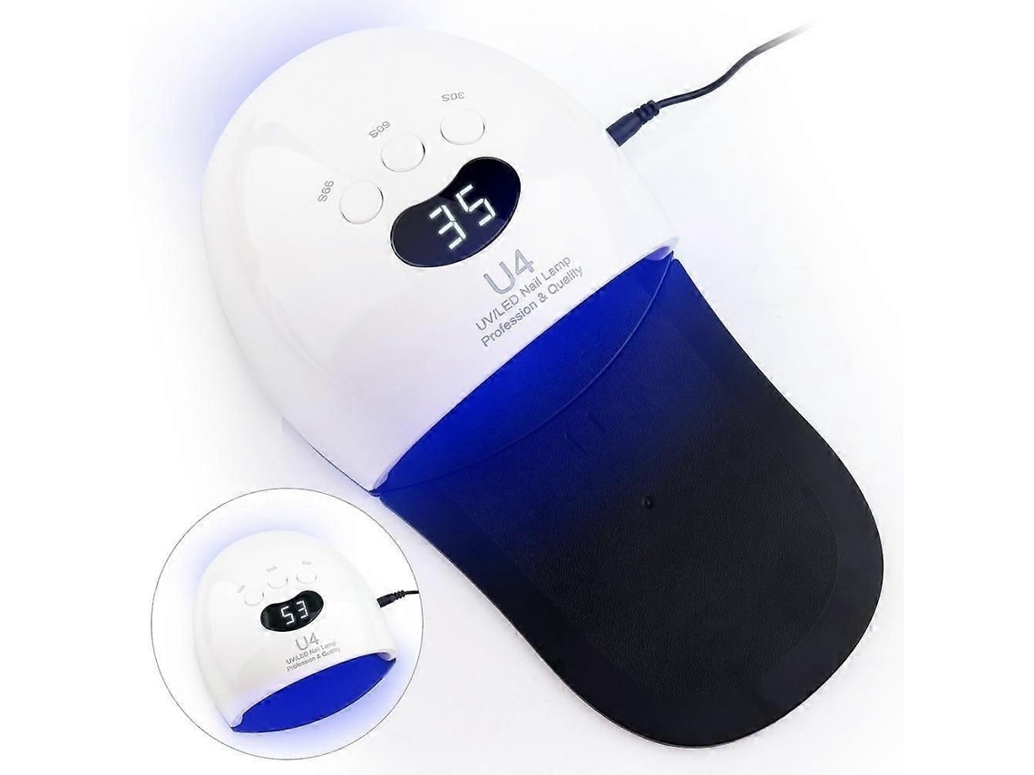 Lâmpada Uv/led Para Unhas, 30s, Com Ecrã Digital E Cura Rápida, Para Gel E Manicure, Elysve