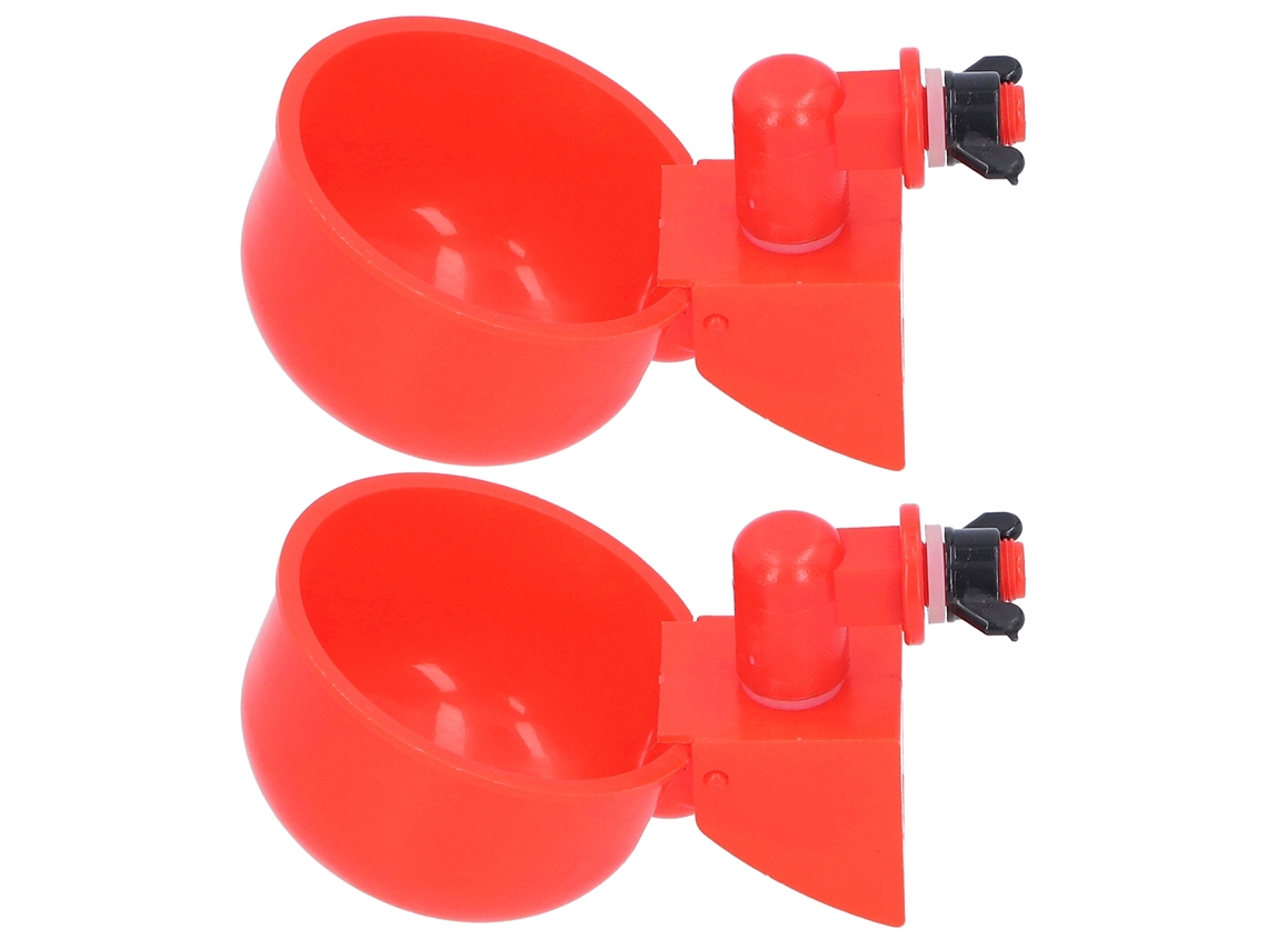 Taça de Água Automática de Plástico Vermelho para aves | S/MARCA