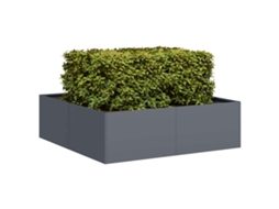 Vidaxl Vaso/floreira 100x100x30 Cm Aço Antracite