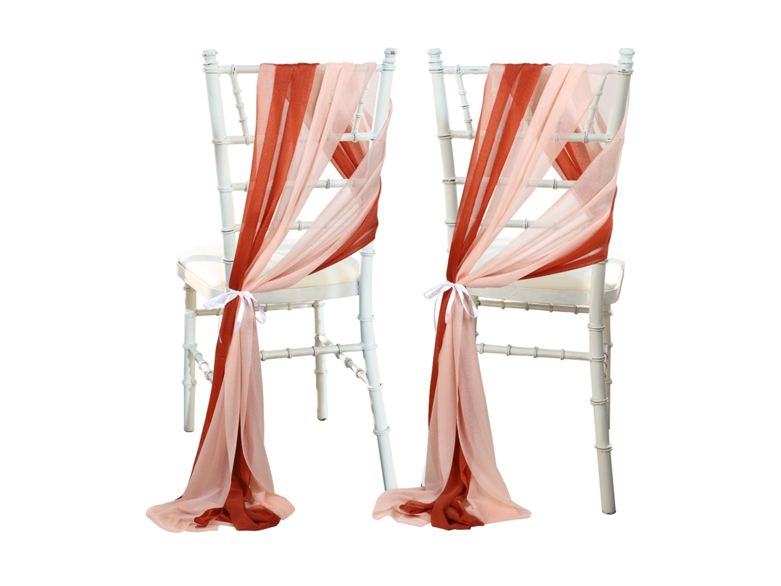 Faixa de encosto para cadeiras de casamento, 25x250cm, 8 pares LAXISCREED