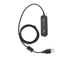 Aetheria adaptador H901 Usb Plug Qd para Fones de Ouvido Centro de Chamadas 3.5mm com Volume Ajustável Cinza