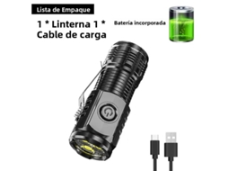 (1 Unidade) Mini Lanterna Led Super Brilhante Com Clipe Para Caneta E Bateria Recarregável Usb Integrada, Portátil