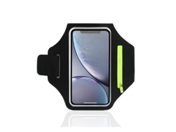 Braçadeira De Corrida Com Bolso Para Fone De Ouvido, Braçadeira Esportiva Ajustável Para Celulares De Até 6,7" (preta)