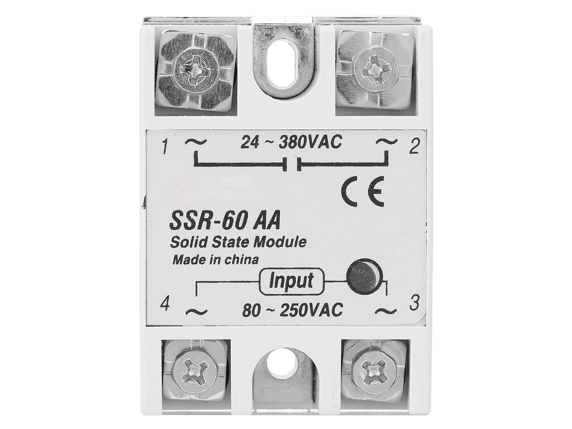 Relé de Estado Sólido Monofásico Ssr 60aa 60a 80 250vac