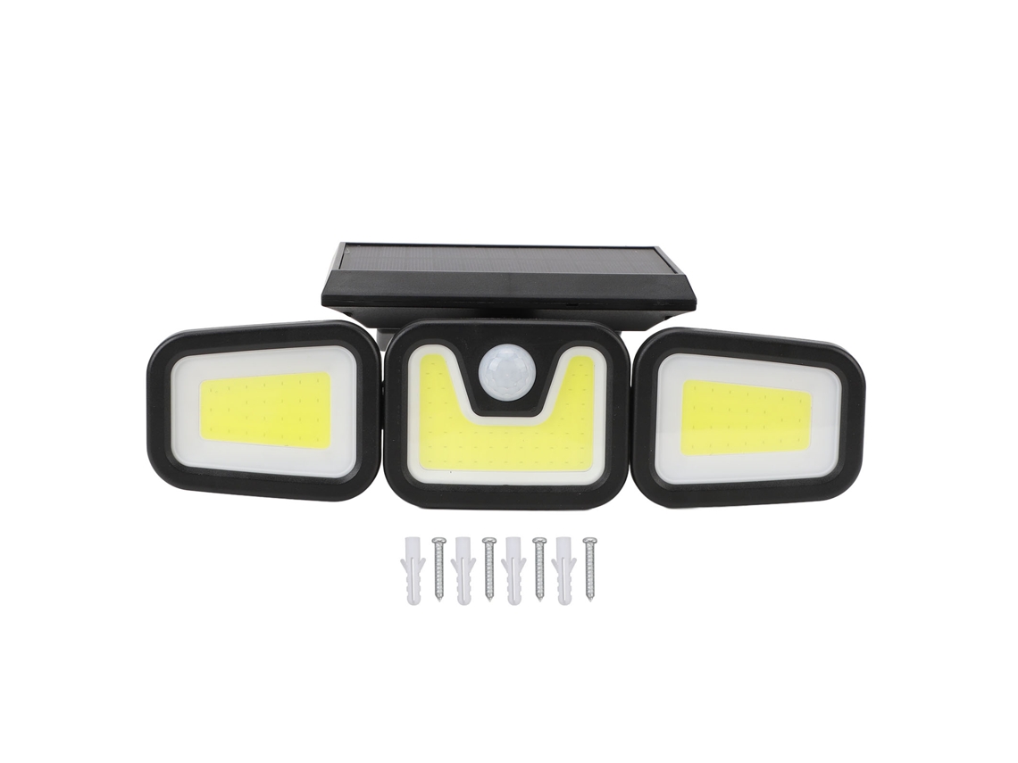 Luz Solar Externa 3 Cabeças 103 Led Sensor de Movimento Ip53 S/MARCA