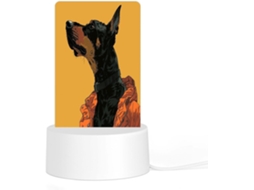 Luminária noturna LED acrílica plug and play com base de plástico, design de cachorrinho de anime, luminária noturna com