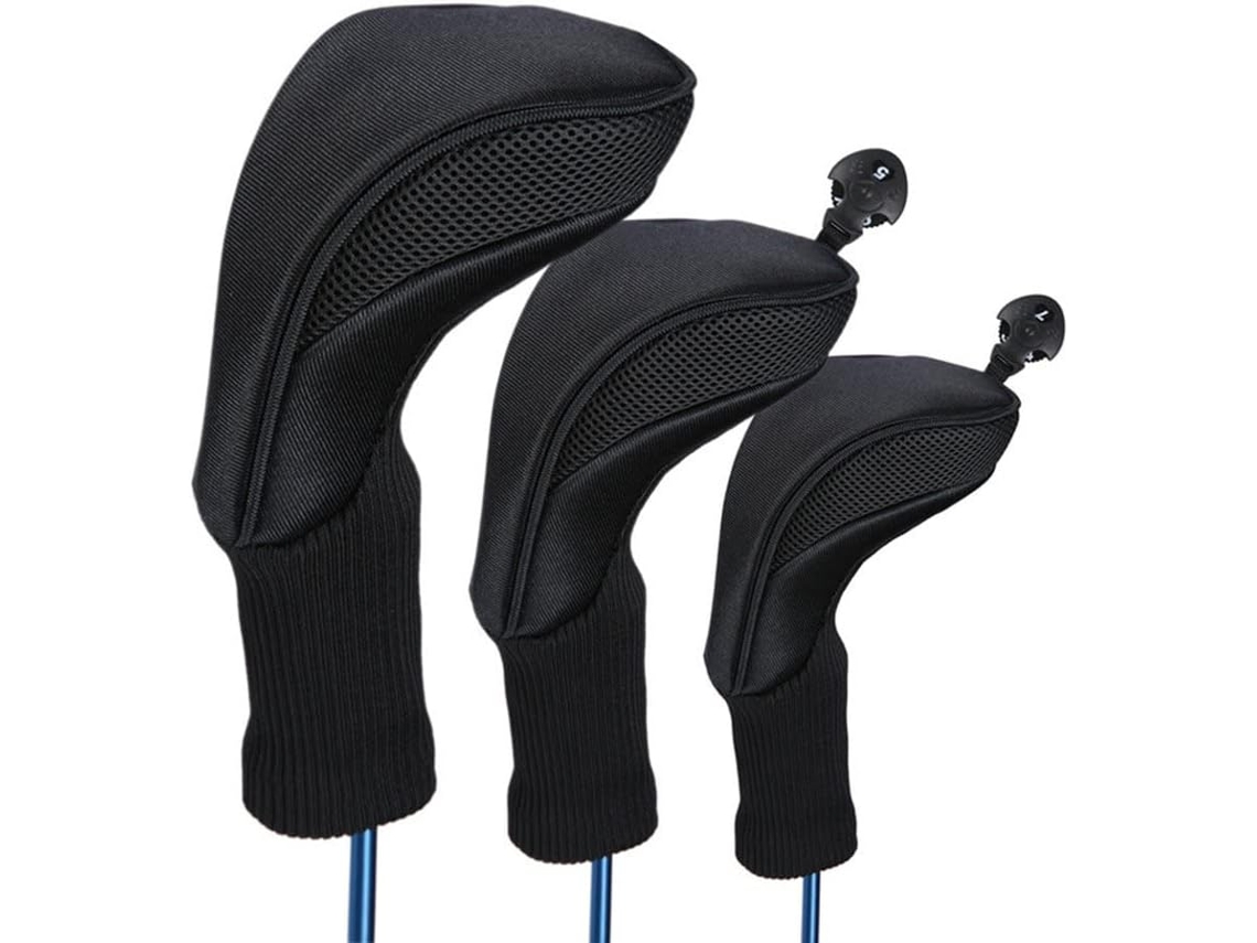 Capas para tacos de golfe com cabeças intercambiáveis, 3 peças, S/MARCA