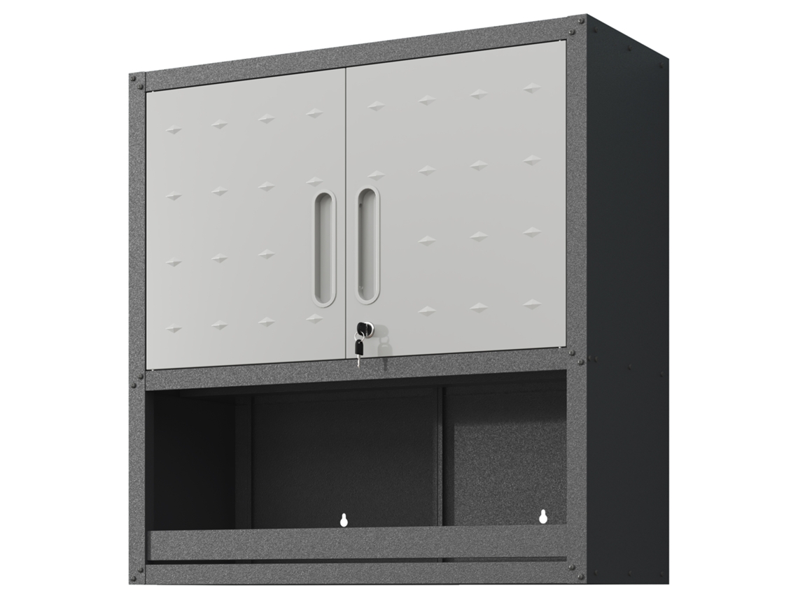 Armário de Parede de Metal com Porta Fechada, Prateleira e Gaveta 75×77×30cm MARCA