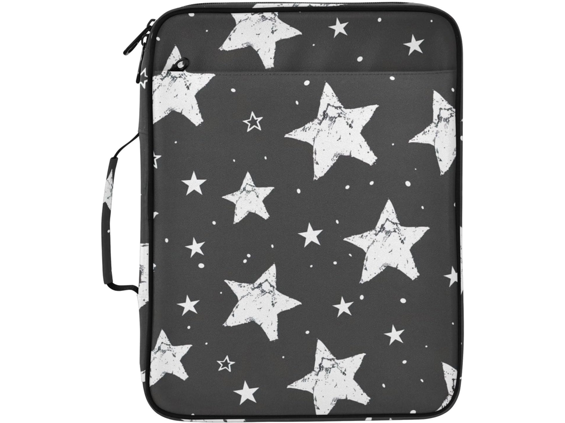 Star Black Pasta Expansível De 3 Argolas E Organizador Sanfonado 7 Camadas, Estojo Documentos Resistente À Água
