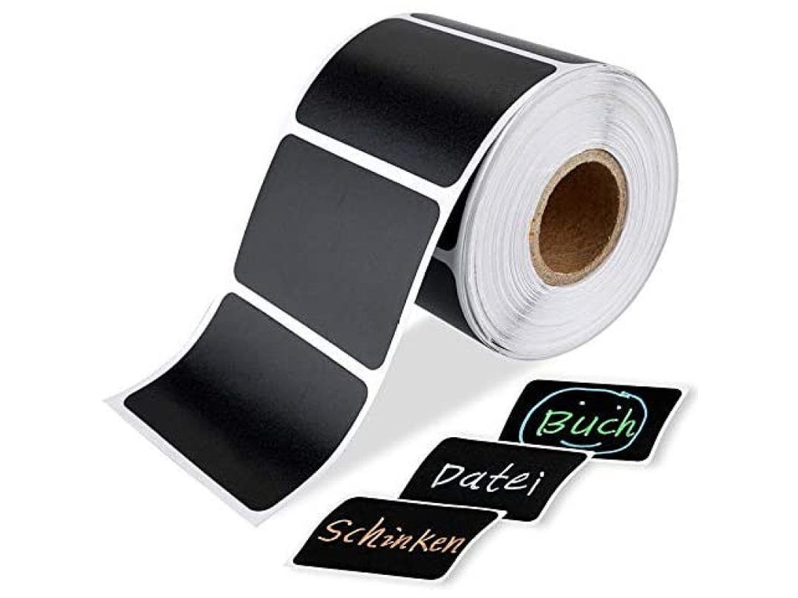 Pacote com 300 Etiquetas Pretas, Impermeáveis​​ e Autoadesivas BRILVIBERA