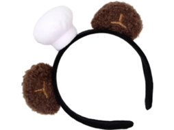 Tiara Com Orelhas De Urso, Chapéu De Chef Elástico, Acessório De Cabelo Em Tecido Macio E Elástico.