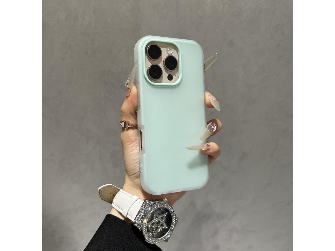 Capa Para Iphone 17 Pro Com Furo Grande, Em Tecido Fosco, Rígida E Moderna.