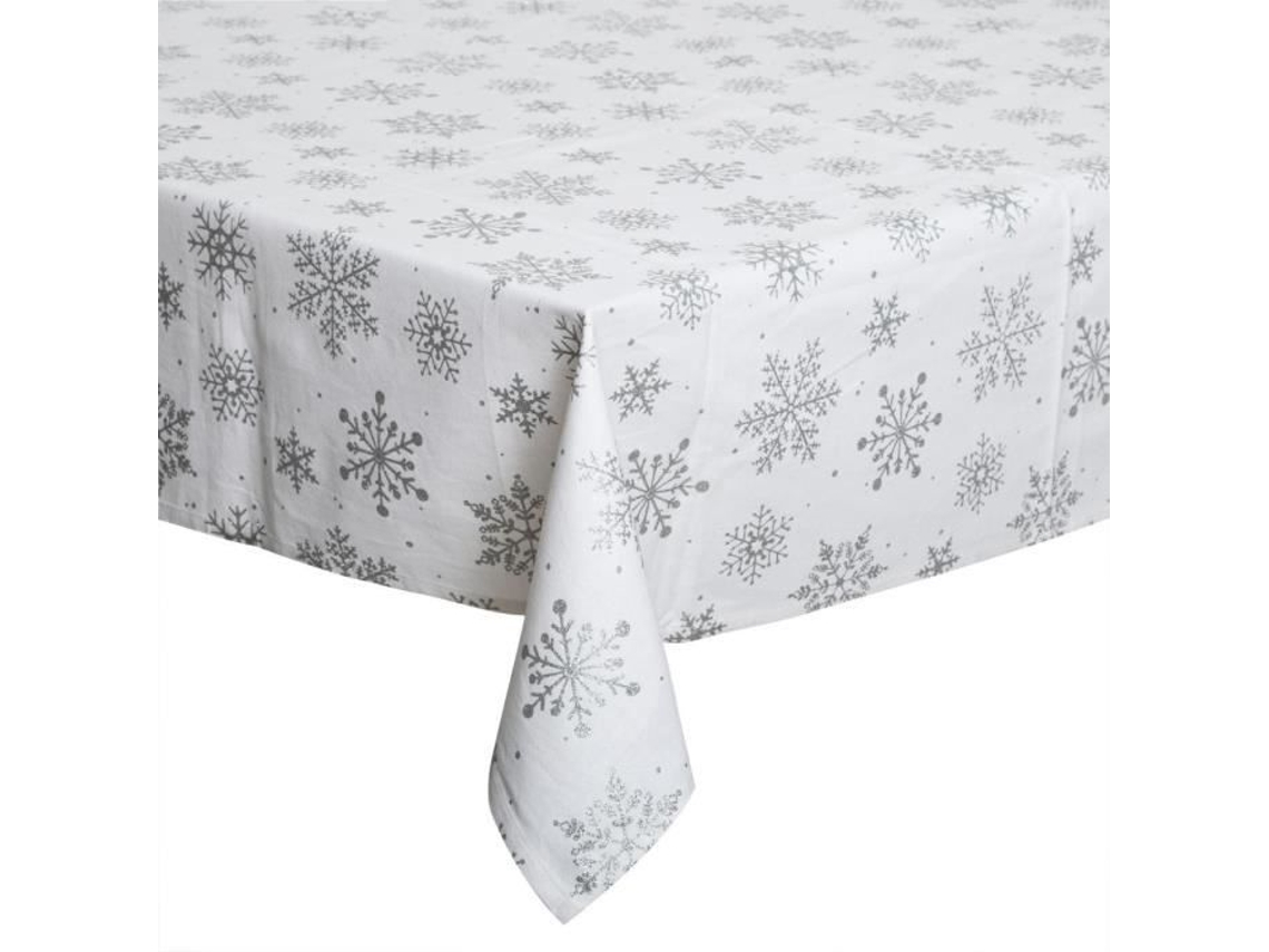 Feeric Lights Christmas Toalha De Mesa Estampada Com Floco De Neve - 140 X 240 Cm