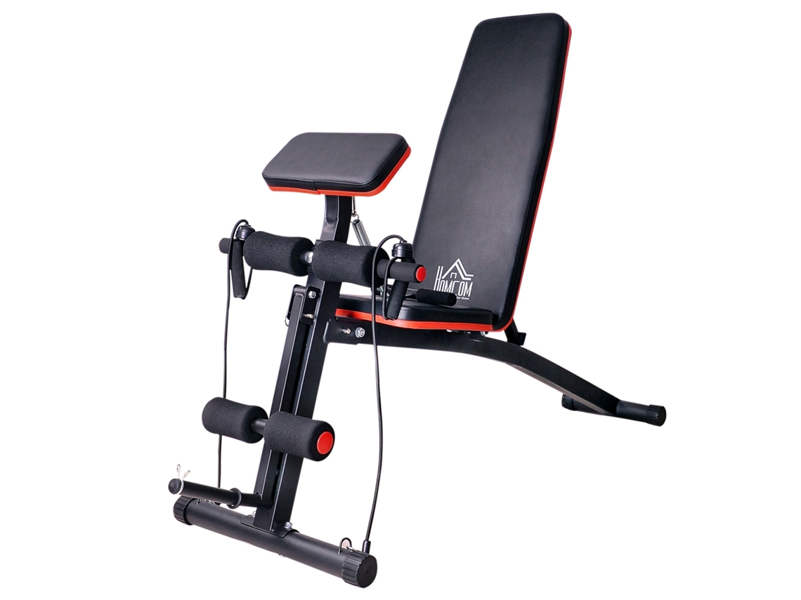 Banco Abdominal, Cor Vermelho, Com 7 Níveis, Extensor Pernas, Faixa