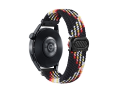 Pulseira para Samsung Watch6 e Huawei Gt5/6, Nylon Trançado Padrão Carbono, Fecho de Pressão CHABERLU