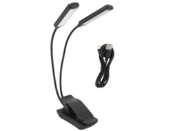 Lâmpada de Leitura Led Clip On Recarregável Usb com 360° Gooseneck | S/MARCA