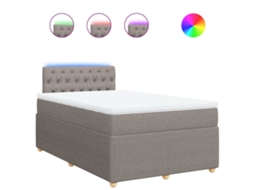 Cama Boxspring com Colchão 120x190 cm Tecido Castanho Acinzentado MAISON EXCLUSIVE