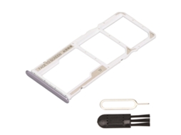 Aetheria prato de Cartão Sim Duplo com Pino para Xiaomi Redmi Note 10 Prata Slot Plástico