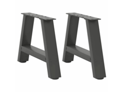 Vidaxl Pés Para Mesa De Centro Em Formato A, 2 Peças, Antracite, 40x(30-31) Cm, Aço