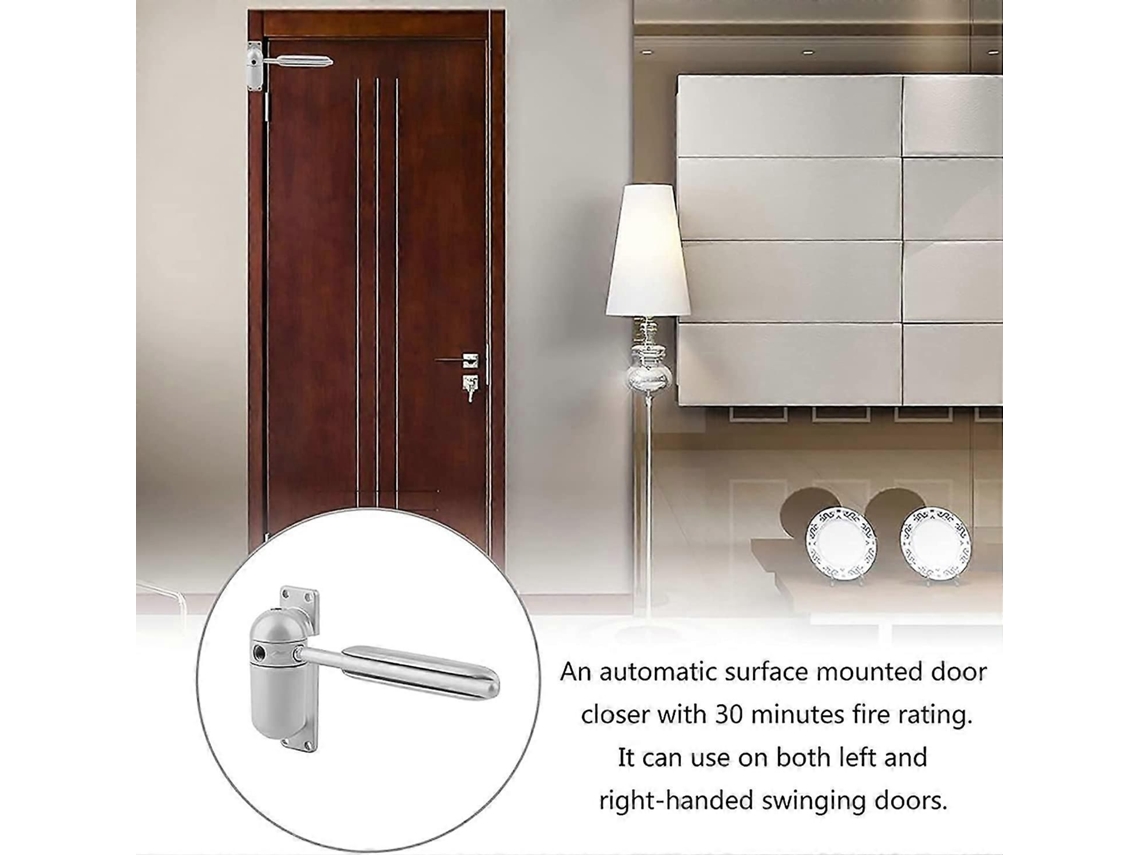 Fechadura De Porta Automática De Superfície, Resistente E Ajustável, Para Fechamento Suave