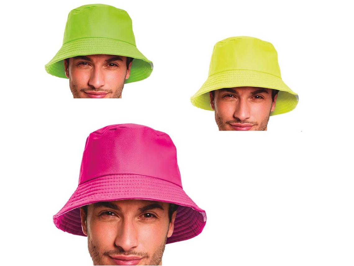 Chapéu neon em várias cores para adulto