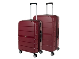 Conjunto de Malas Rígidas Pp JASLEN Venice Garnet 49X77X32 Cm 105L