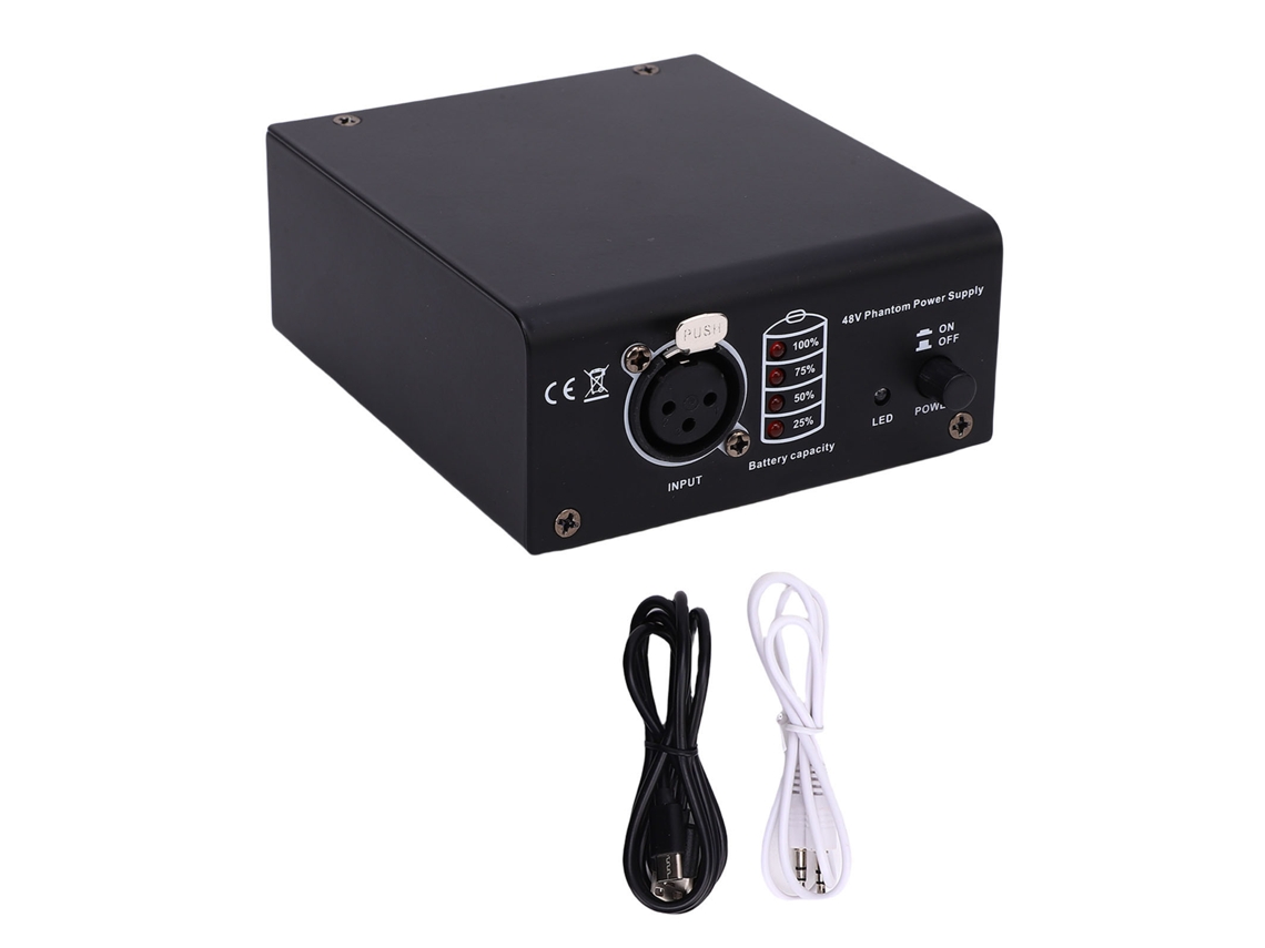 Phantom Power EOOCOO alimenta microfones condensadores com 48V