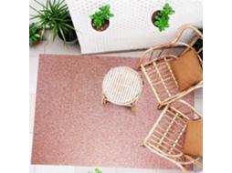 Tapete Efeito Tweed Para Interior E Exterior Vermelho 120x170