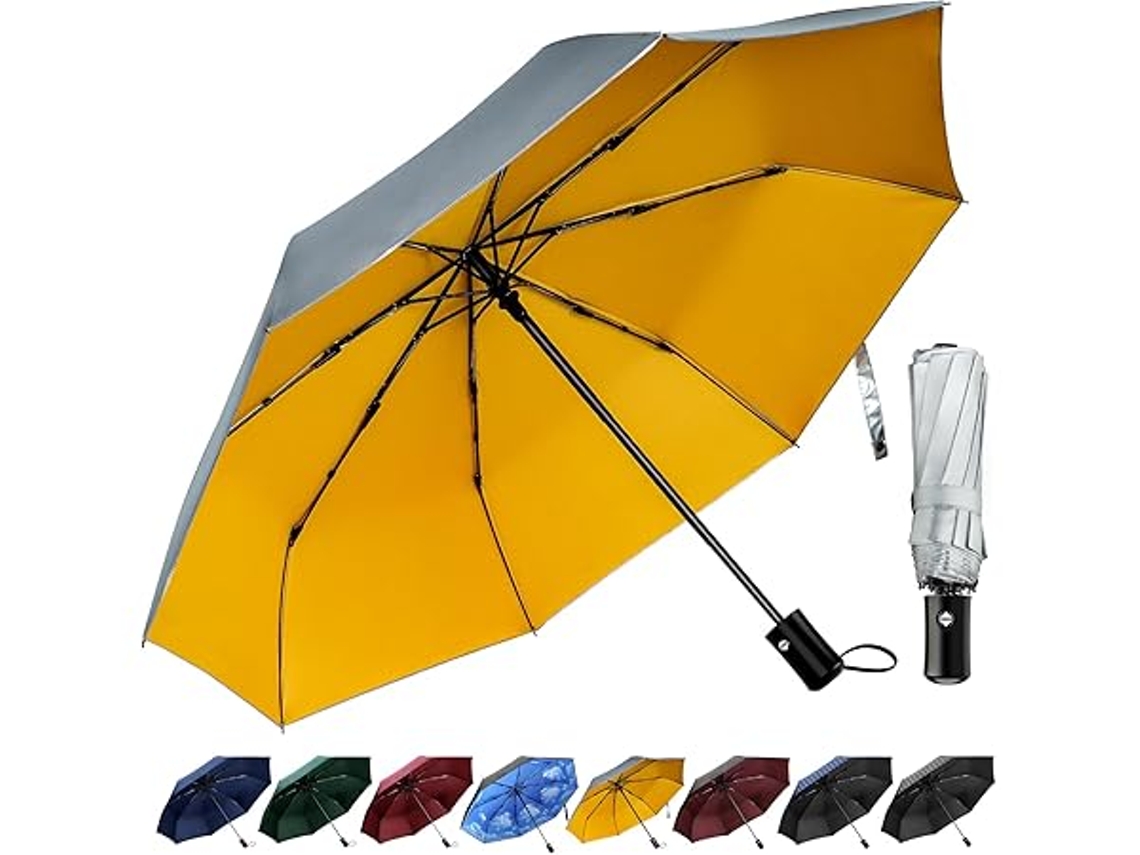 Guarda-chuva, Resistente À Chuva E Ao Vento, Com Abertura Fecho Automático, Portátil Dobrável, Adequado Para Homens Mulheres, Multifuncional