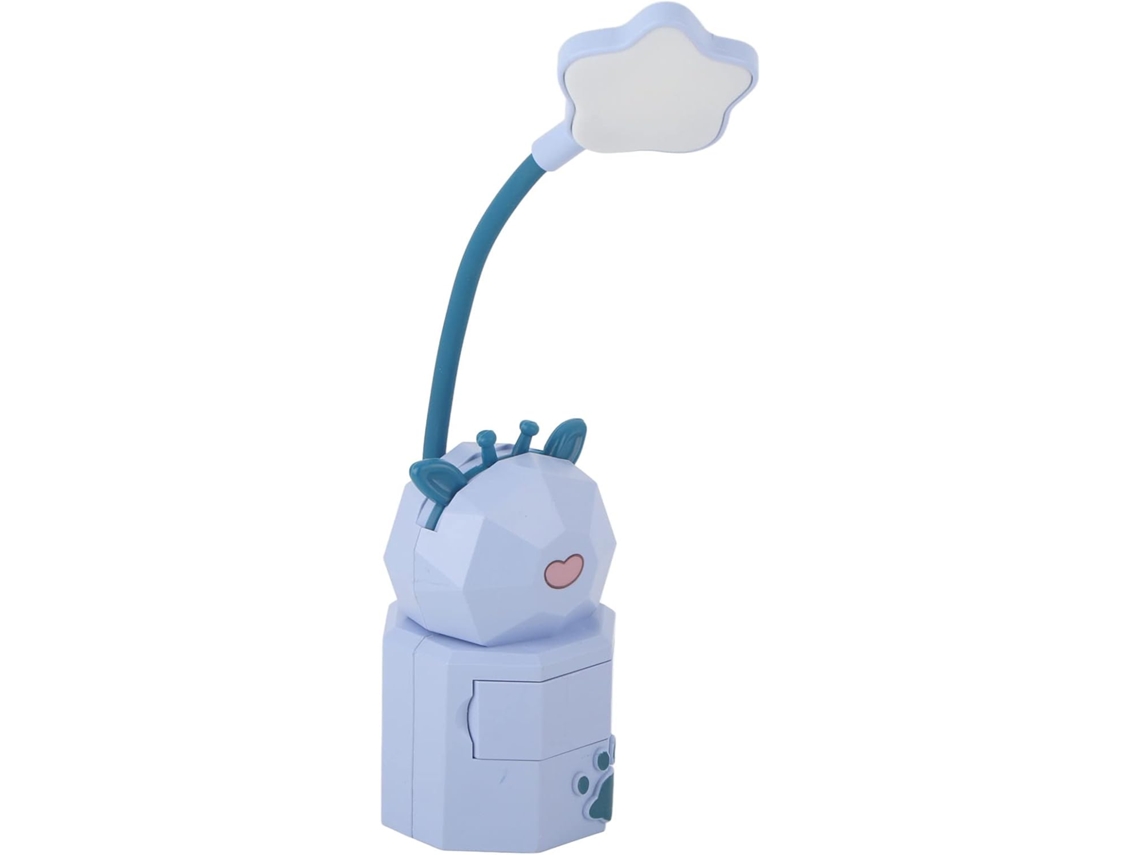 Luminária De Leitura Infantil, Material Seguro, Luz Quente, Luminária De Mesa Infantil Fofa Com Desenho Cervo, Roxa