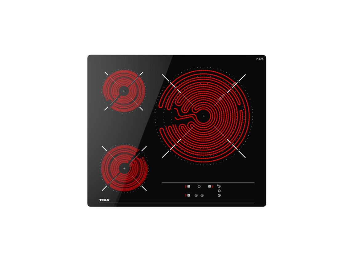 TEKA Tbc 63632 Ttc Preto Embutido 60 Cm Cerâmica 3 Zonas
